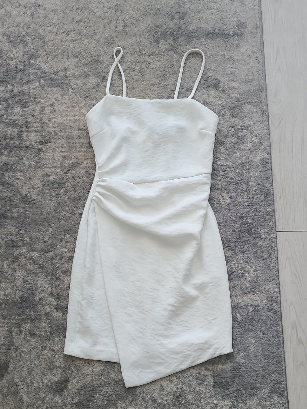 Zara White Spaghetti-Strap Mini Dress